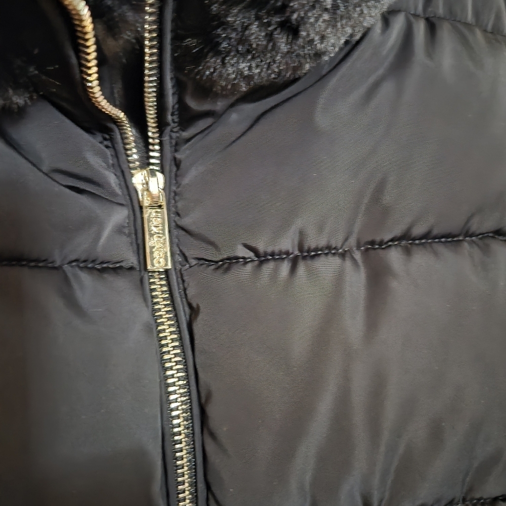 Calvin Klein Black Puffer Vest w/ Faux Fur Collar, Women's Size 2X - Picture 5 of 5